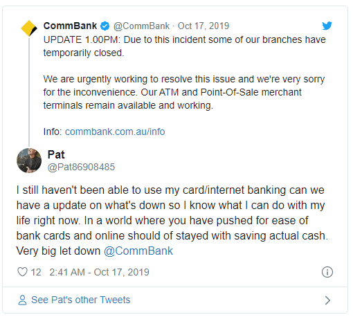 Commonwealth Bank Tweet